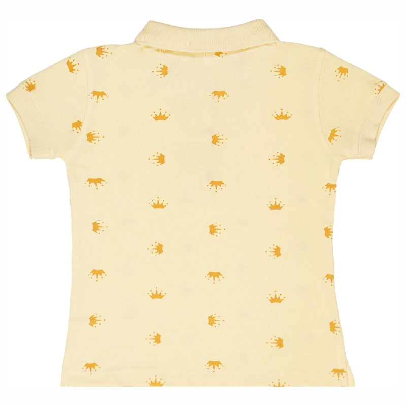 Bodycare Girls Polo Collar Half Sleeves Printed Tshirt