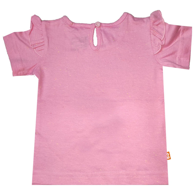 Baby Girls T-Shirt Round Neck Half Sleeves Pack of 1 - Bodycare