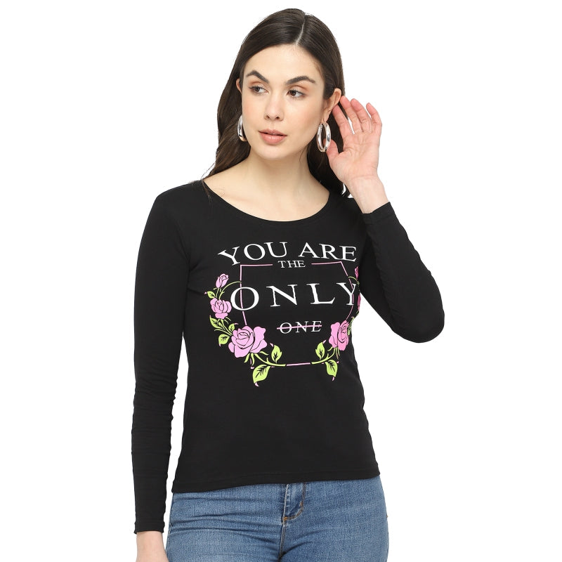 DYCA Women T-shirt Round Neck Full Sleeves