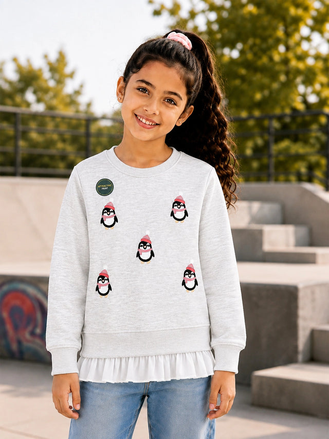 Girls Sweatshirt for Casual Wear, Everyday Comfort, Easy Styling and Regular Wardrobe Essentials for Outings