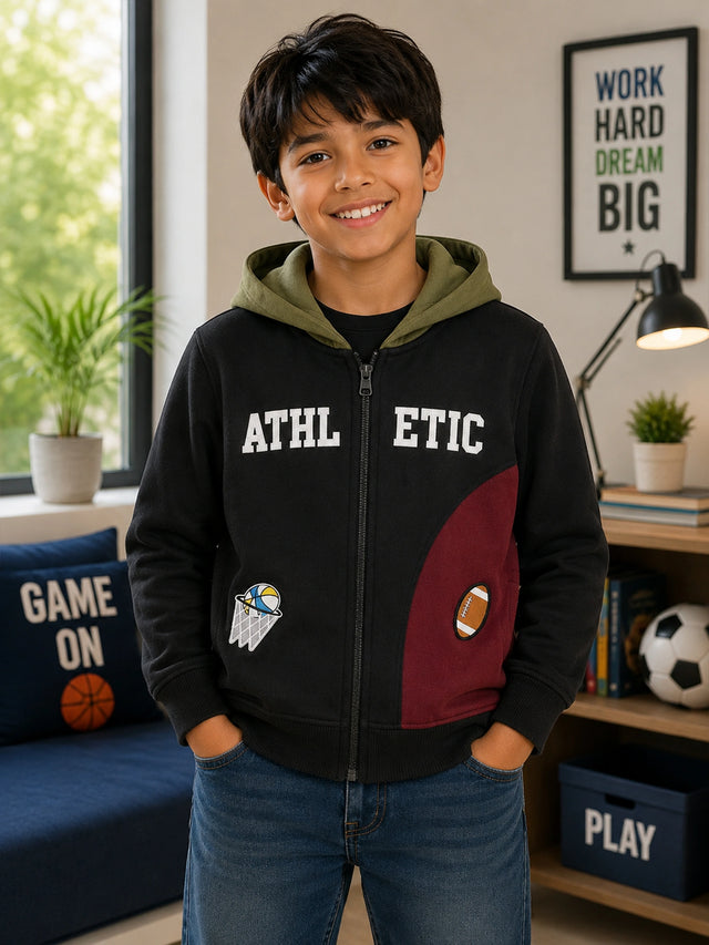 Boys 3 Thread Fleece Sweatshirt for Winter Wear, Warm Comfort, Easy Styling and Regular Wardrobe Use