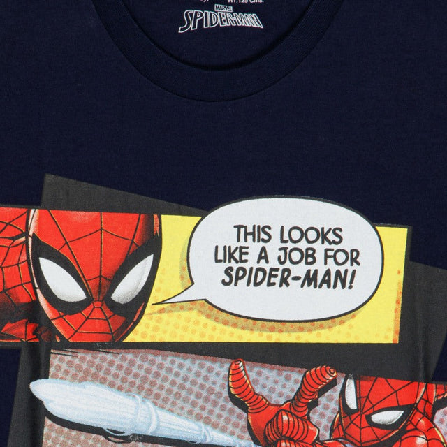 Boys Spiderman Printed Round Neck Half Sleeve T-Shirt for Casual Wear, Easy Movement and Everyday Dressing - Pack of 1