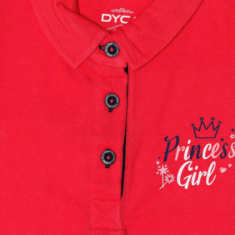 DYCA Girls Polo Neck Half Sleeves T-Shirt