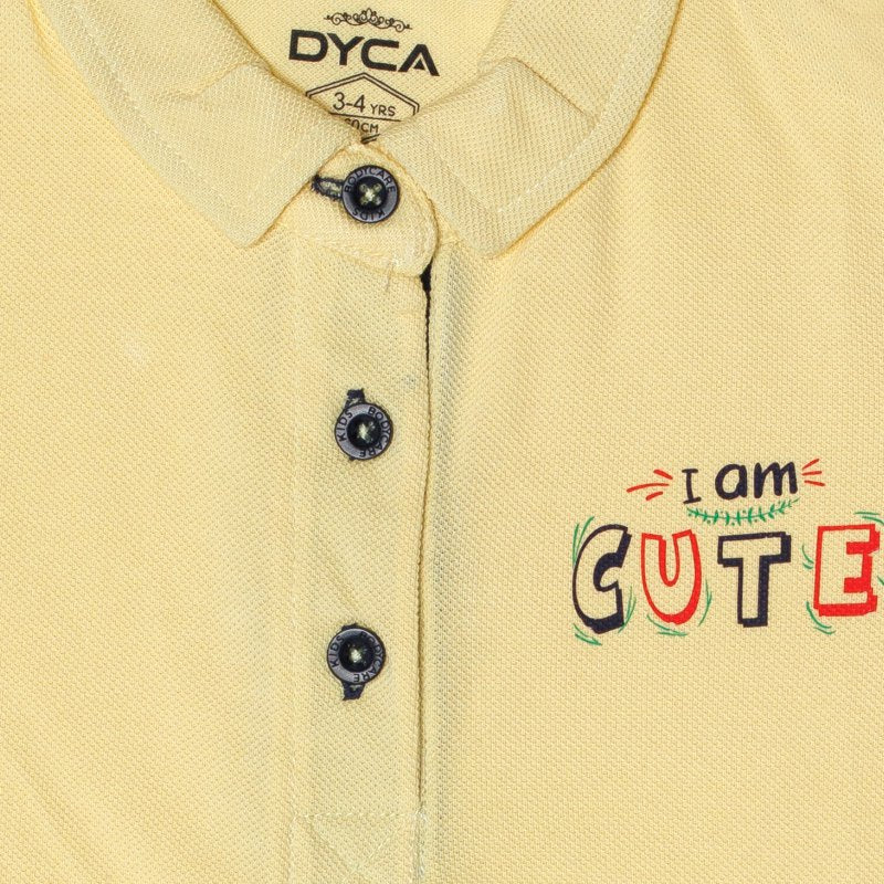 DYCA Girls Polo Neck Half Sleeves T-Shirt