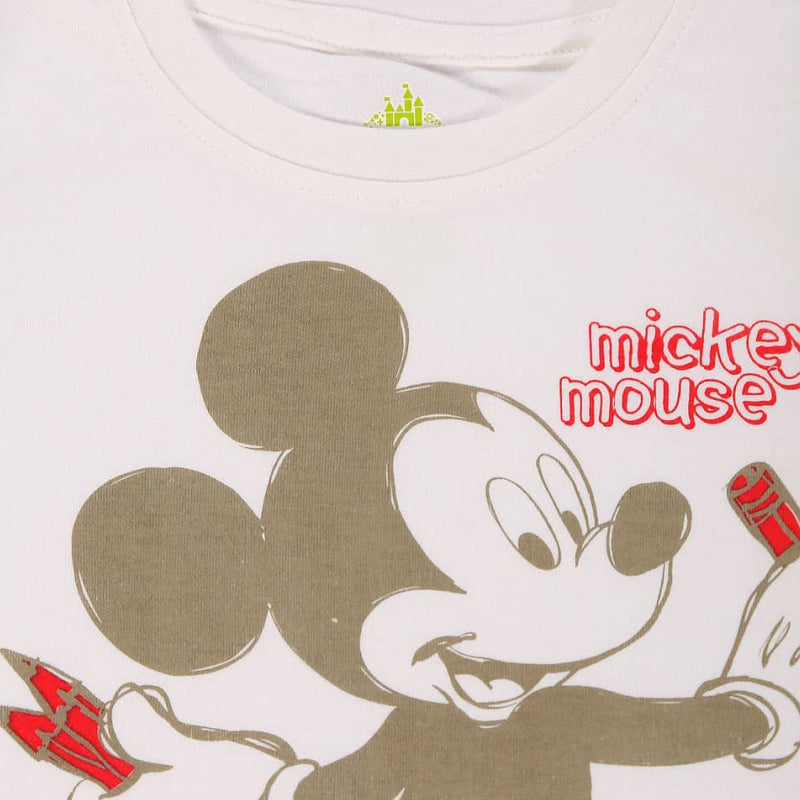Baby Boys Mickey & Friends T-Shirt Round Neck Full Sleeves - Bodycare