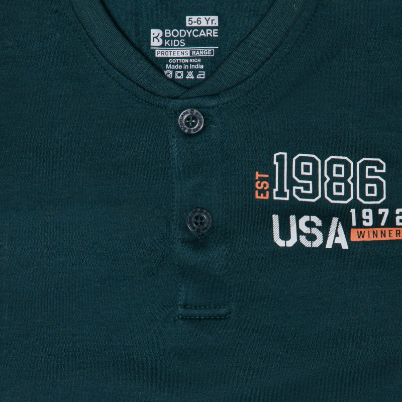 Bodycare Boys Round Neck Full Sleeves Solid Tshirt