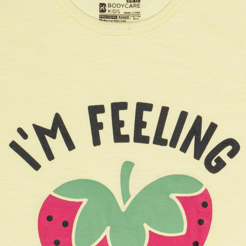 Bodycare Girls Round Neck Half Sleeves Tshirt