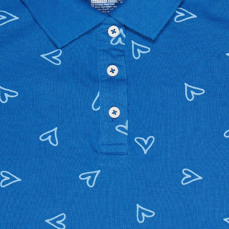 Bodycare Girls Polo Collar Half Sleeves Printed Tshirt