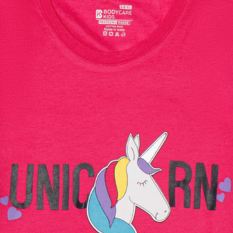 Bodycare Girls Round Neck Full Sleeves Solid Tshirt