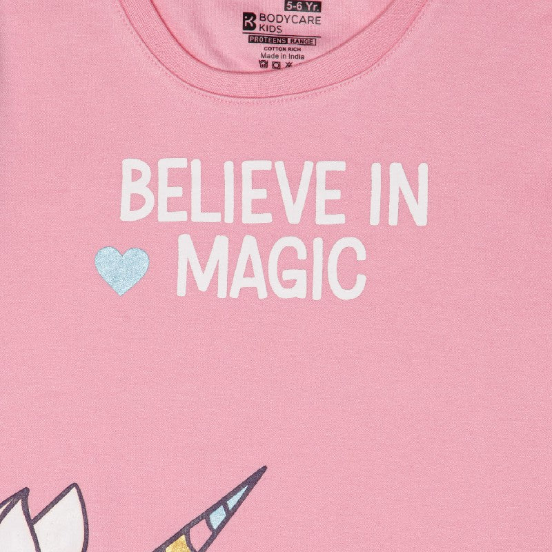 Bodycare Girls Round Neck Full Sleeves Printed Tshirt