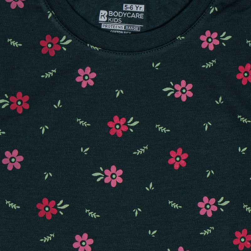 Bodycare Girls Round Neck Full Sleeves Printed Tshirt