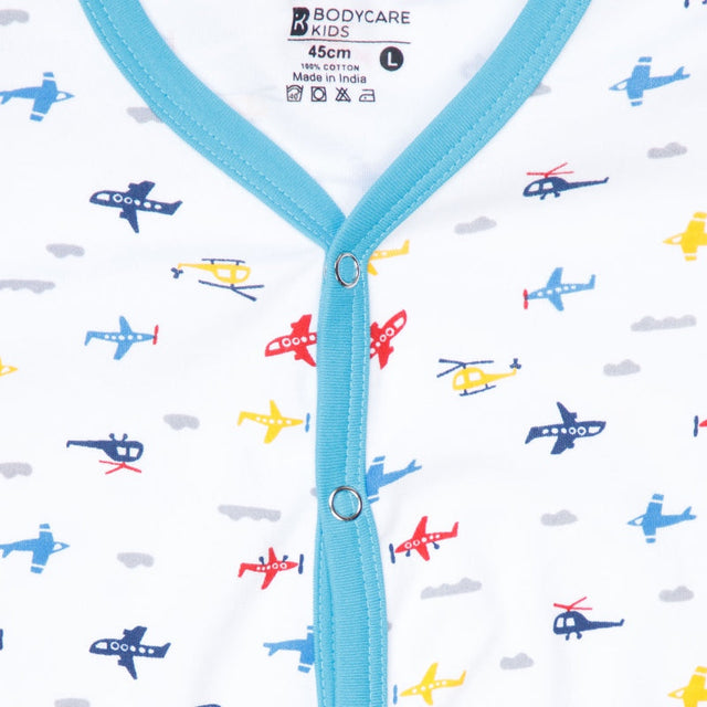 Unisex Baby Romper Front Open Full Sleeves - Bodycare
