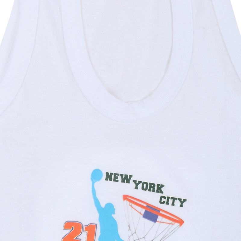 Boys Vest Round Neck Sleeveless Pack of 4 - Bodycare