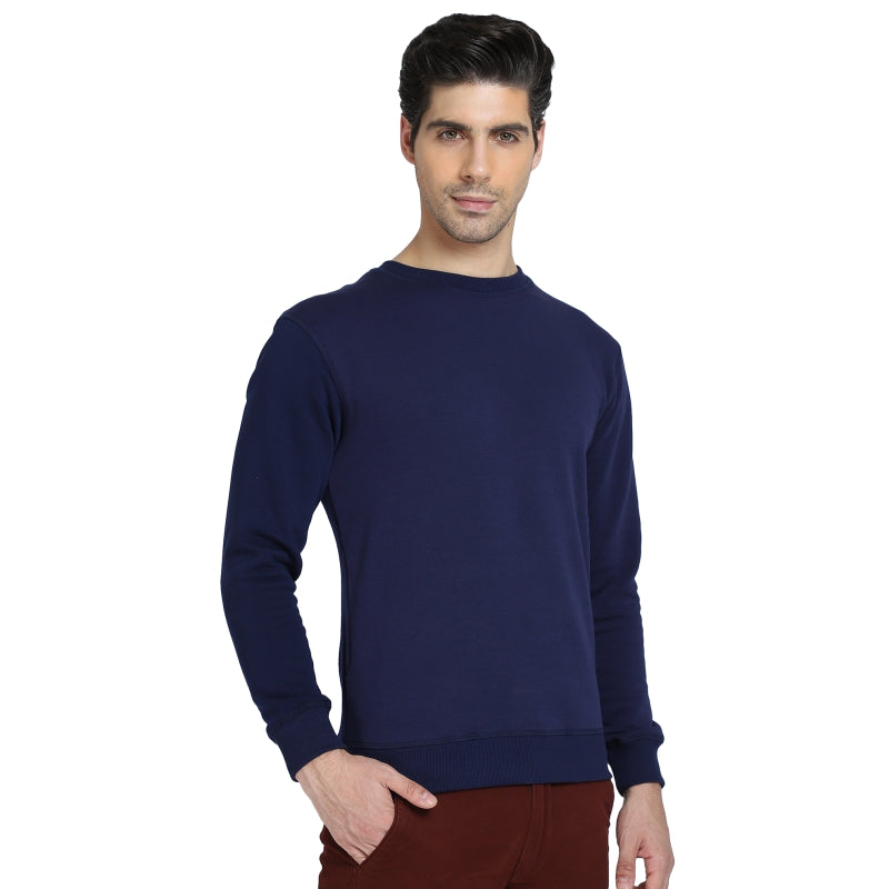 DYCA Men Fleece Sweat Shirt Round Neck Full Sleeves