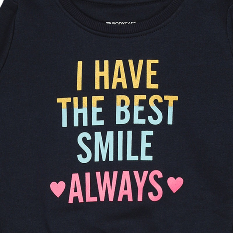 Bodycare Girls Fleece Round Neck Full Sleeves Sweat Shirt