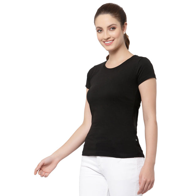 Women T-Shirt Round Neck Half Sleeves - Bodycare