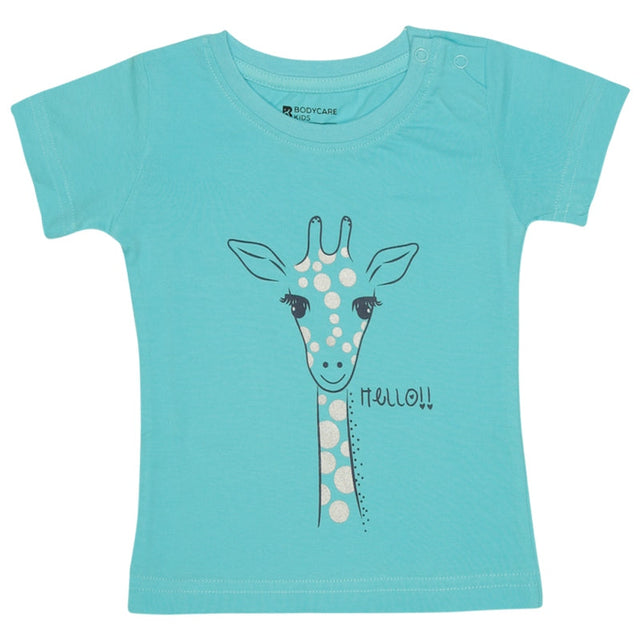 Baby Girls T-Shirt Round Neck Half Sleeves Pack of 2 - Bodycare