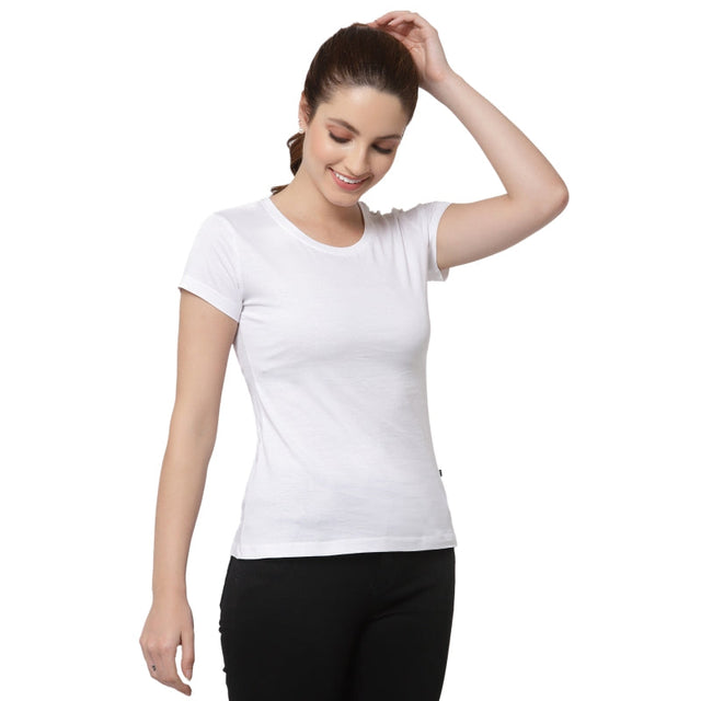 Women T-Shirt Round Neck Half Sleeves - Bodycare