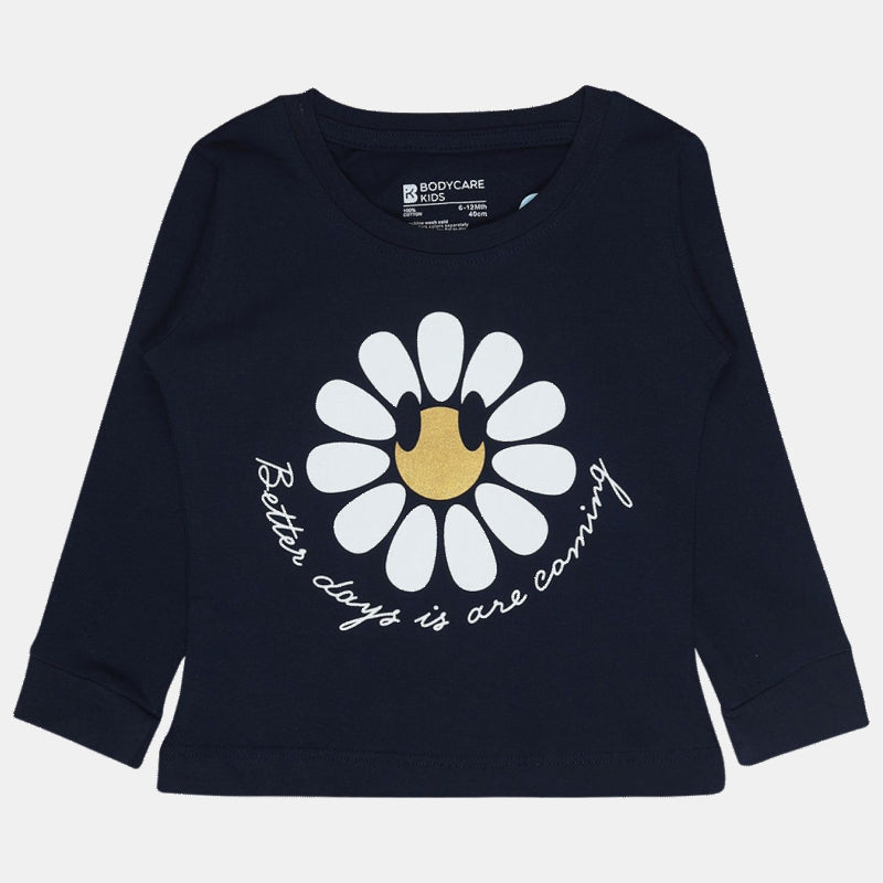 Baby Girls T-Shirt Round Neck Full Sleeves Pack of 1 - Bodycare
