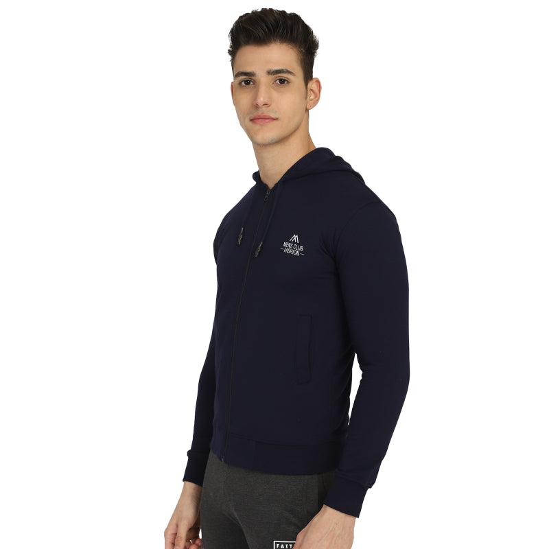 DYCA Men Fleece Jacket Front Open Full Sleeves