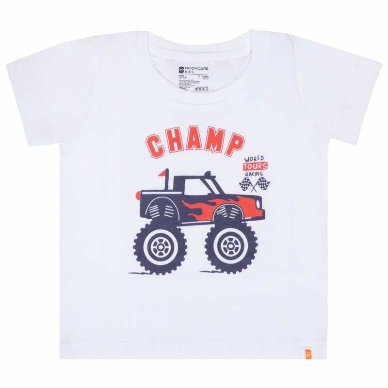 Baby Boys T-Shirt Round Neck Half Sleeves Pack of 2 - Bodycare