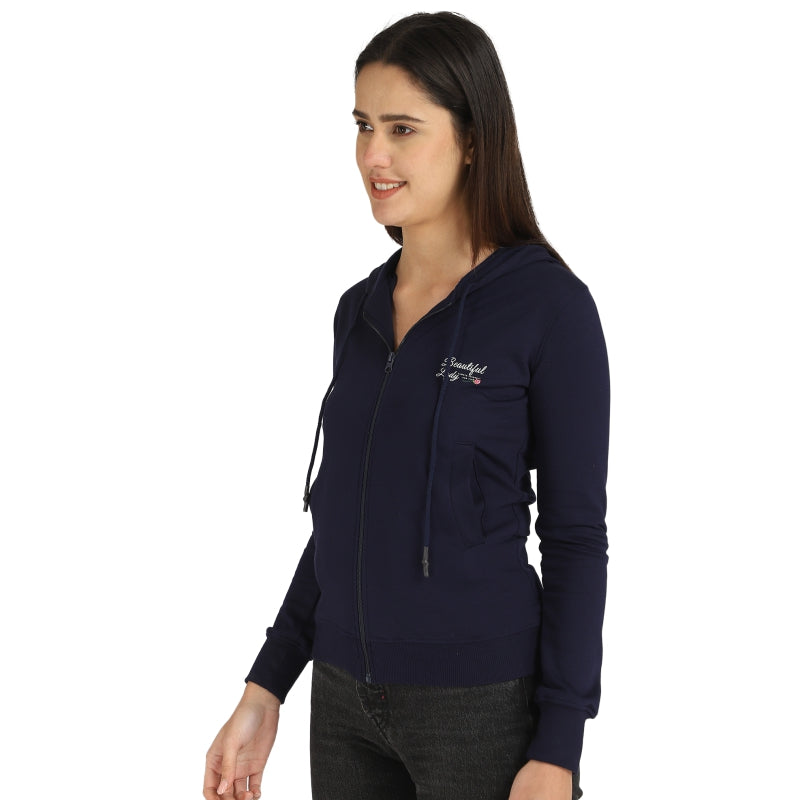 DYCA Women Fleece Jacket Front Open Full Sleeves