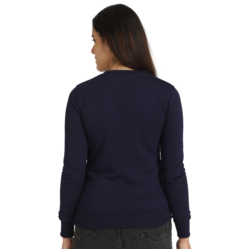 DYCA Women Fleece Sweat Shirt Round Neck Full Sleeves