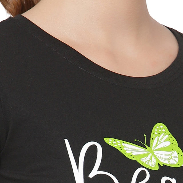 Women T-Shirt Round Neck Half Sleeves - Bodycare
