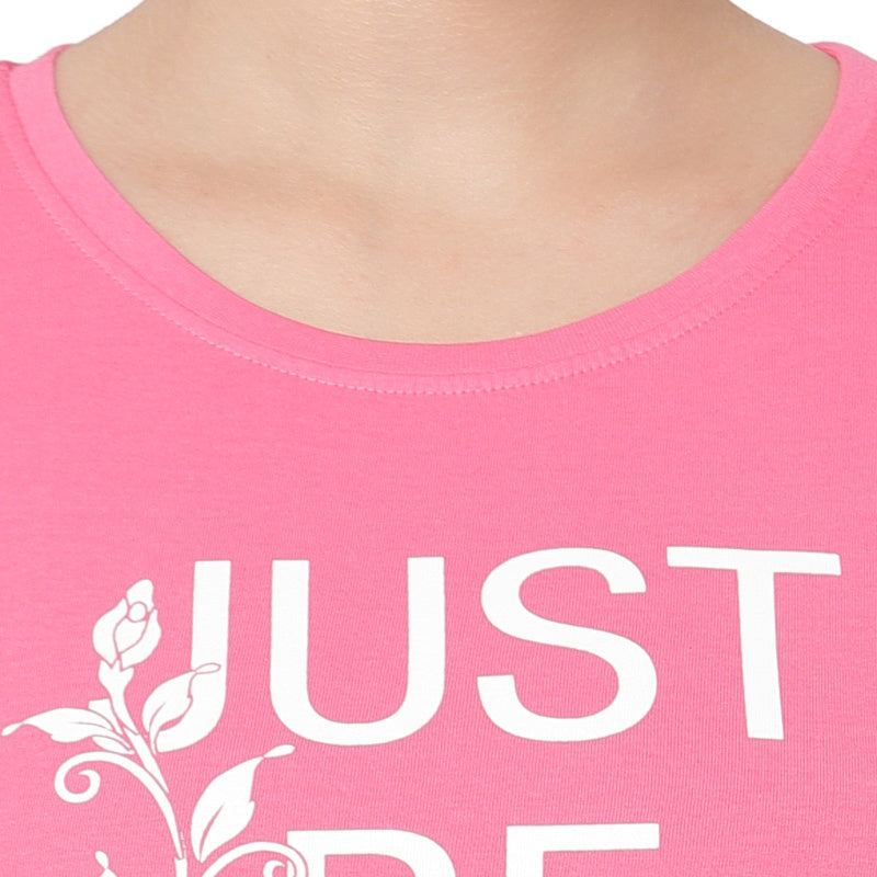 Women T-Shirt Round Neck Half Sleeves - Bodycare