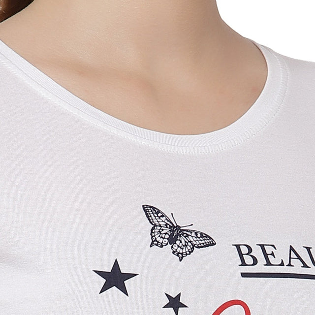 Women T-Shirt Round Neck Half Sleeves - Bodycare