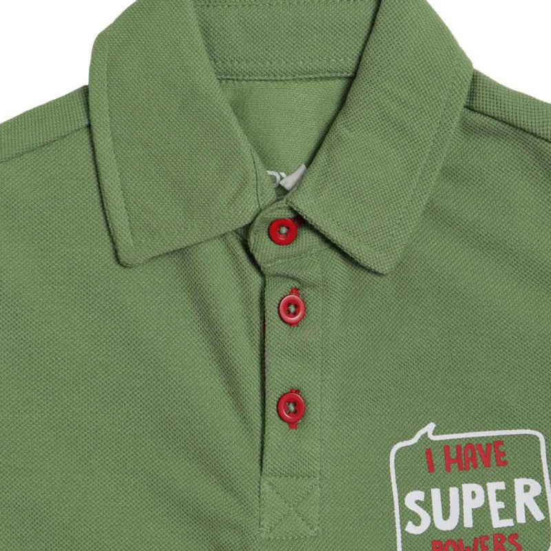 DYCA Boys Tshirt Collar Half Sleeves Solid