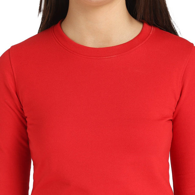 Women Sweatshirt Round Neck Full Sleeves - Bodycare