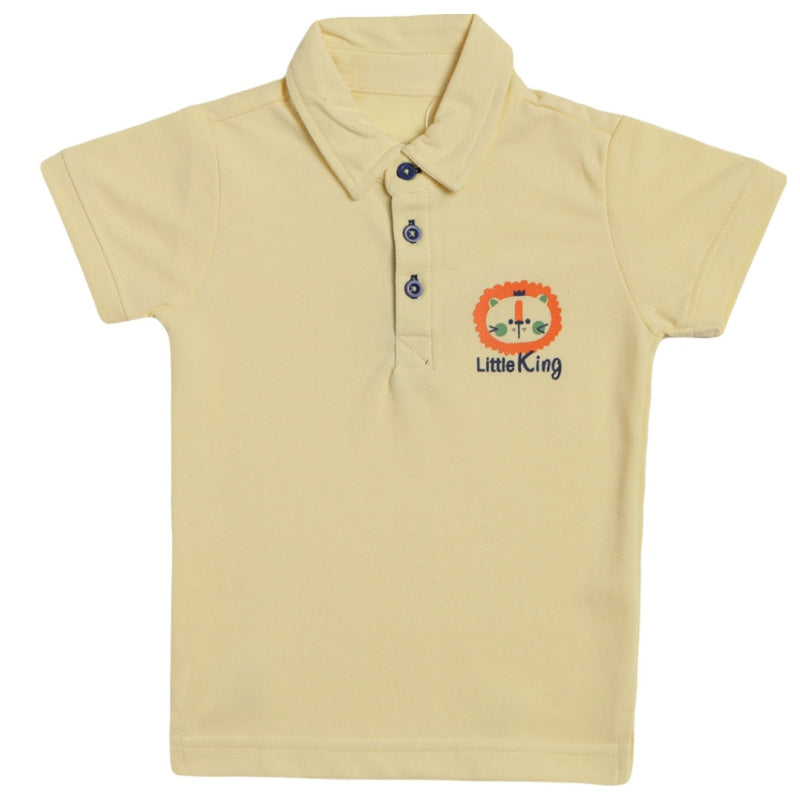 DYCA Boys Tshirt Collar Half Sleeves Solid