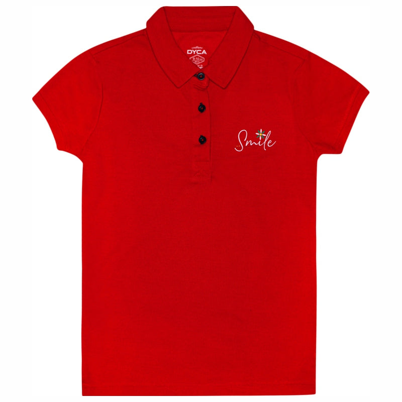 DYCA Girls Polo Neck Half Sleeves T-Shirt