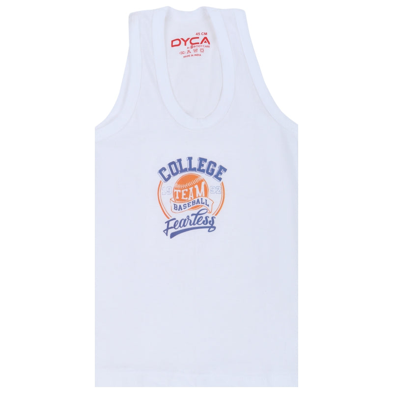 Boys Vest Round Neck Sleeveless Pack of 4 - Bodycare