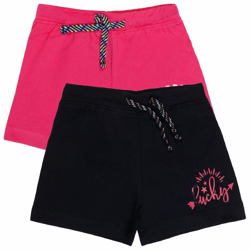 Bodycare Girls Solid Shorts Pack Of 2