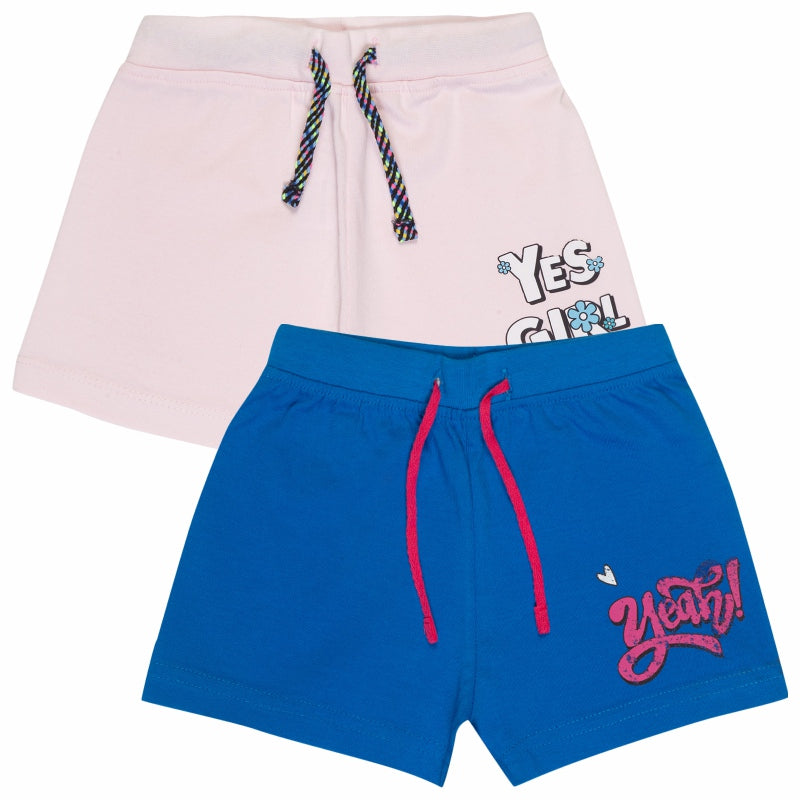 Bodycare Girls Solid Shorts Pack Of 2
