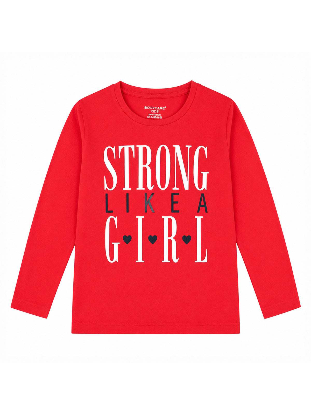 Girls 100% Cotton T-Shirt with Round Neck and Full Sleeves for Comfortable Casual Wear and Regular Use - Pack of 1