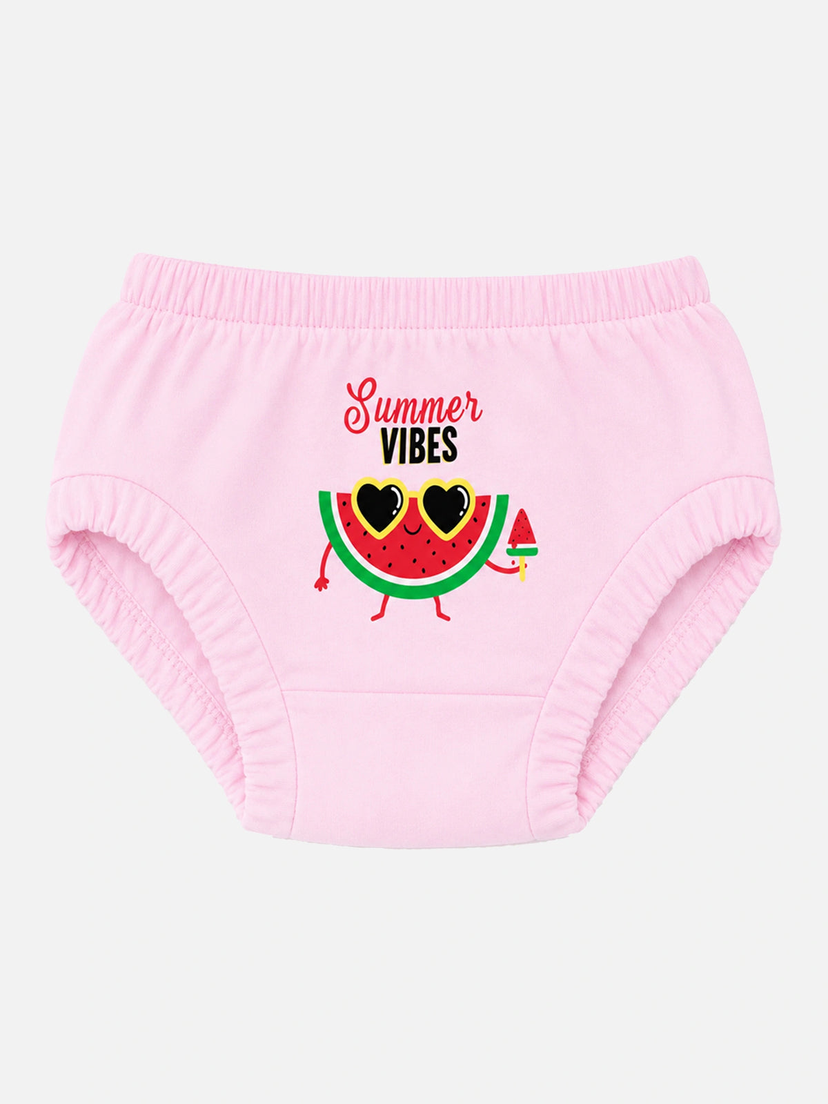 Baby Girls 100% Cotton Innerwear Panty Solid for Everyday Innerwear Comfort, Secure Fit and Regular Use - Pack of 3