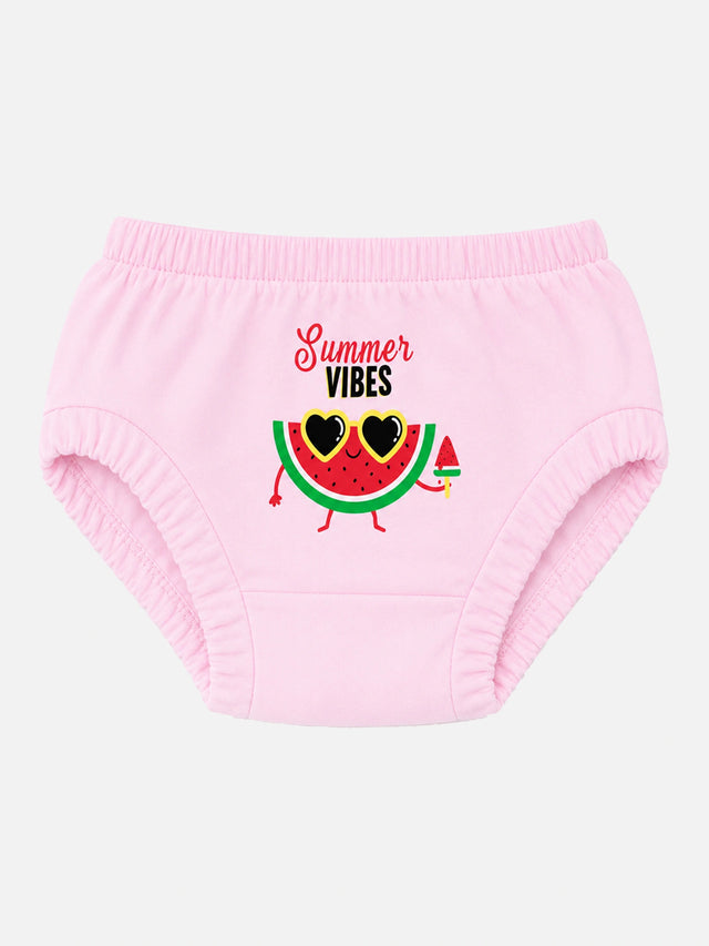 Baby Girls 100% Cotton Innerwear Panty Solid for Everyday Innerwear Comfort, Secure Fit and Regular Use - Pack of 3