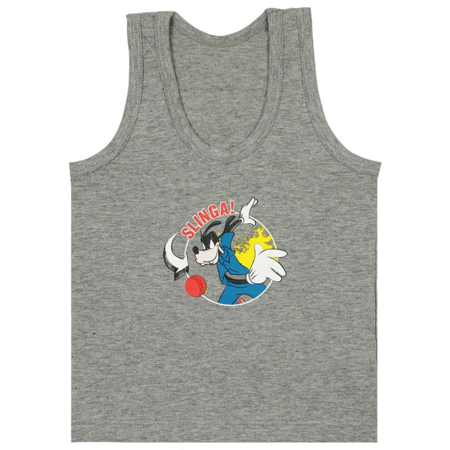 Boys Mickey & Friends Innerwear Vest 100% Cotton Skin Friendly Lightweight Round Neck Sleeveless for Everyday Comfort - Pack of 3