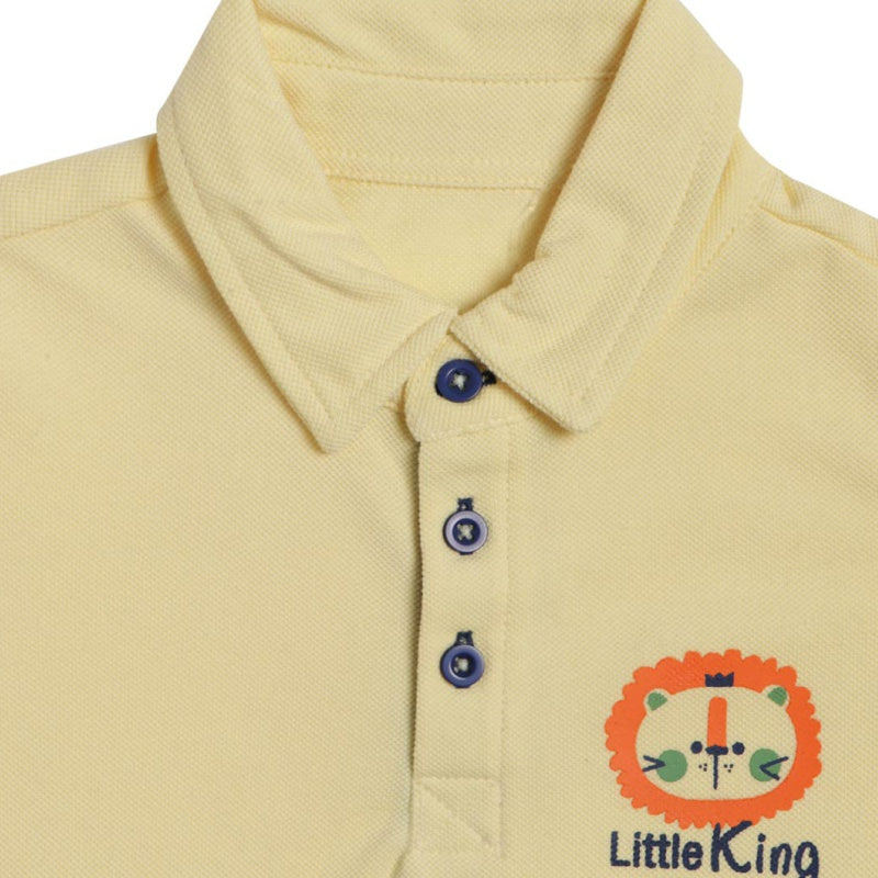 DYCA Boys Tshirt Collar Half Sleeves Solid