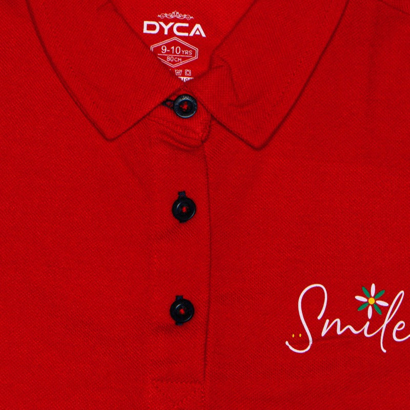 DYCA Girls Polo Neck Half Sleeves T-Shirt