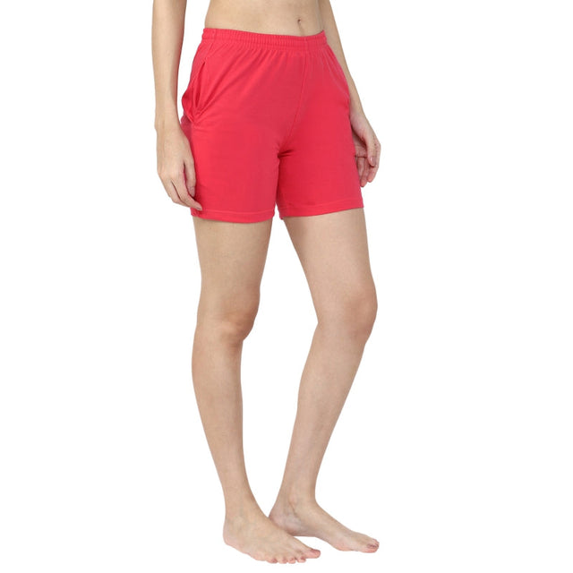 Women 100% Cotton Shorts Side Pockets - Bodycare