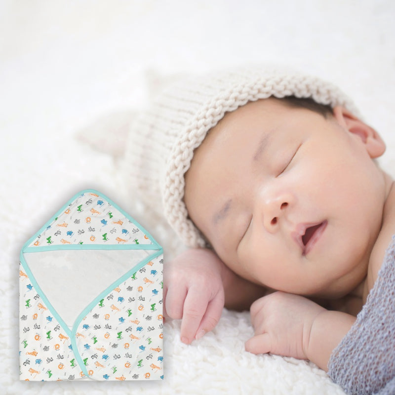 Bodycare Unisex Baby Printed Hooded Wrapper