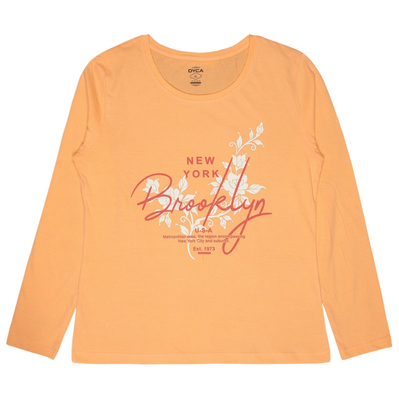 DYCA Women Round Neck Full Sleeves Tshirt