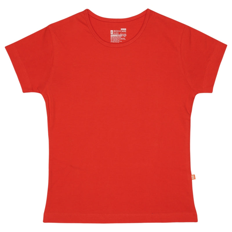 Bodycare Girls Cotton Round Neck Half Sleeves Tshirt Pack Of 2