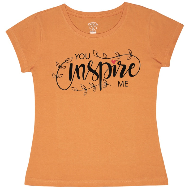 DYCA Women Round Neck Half Sleeves Tshirt