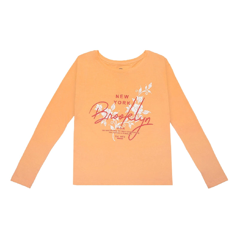 Women 100% Cotton T-Shirt Round Neck Full Sleeves - Bodycare