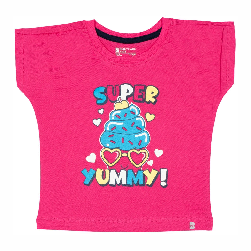 Baby Girls T-Shirt Round Neck Half Sleeves - Bodycare